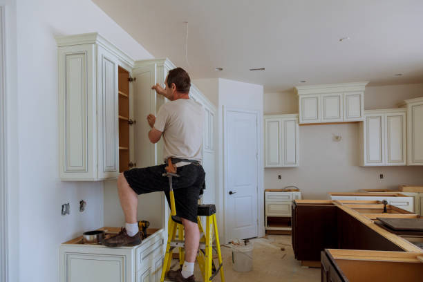 Kitchen island installation in Tuscarora by JMT Kitchen Cabinet